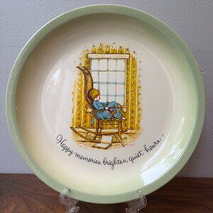 Holly Hobbie Collectible Plate Happy memories brighten quiet hours 10" 1970s